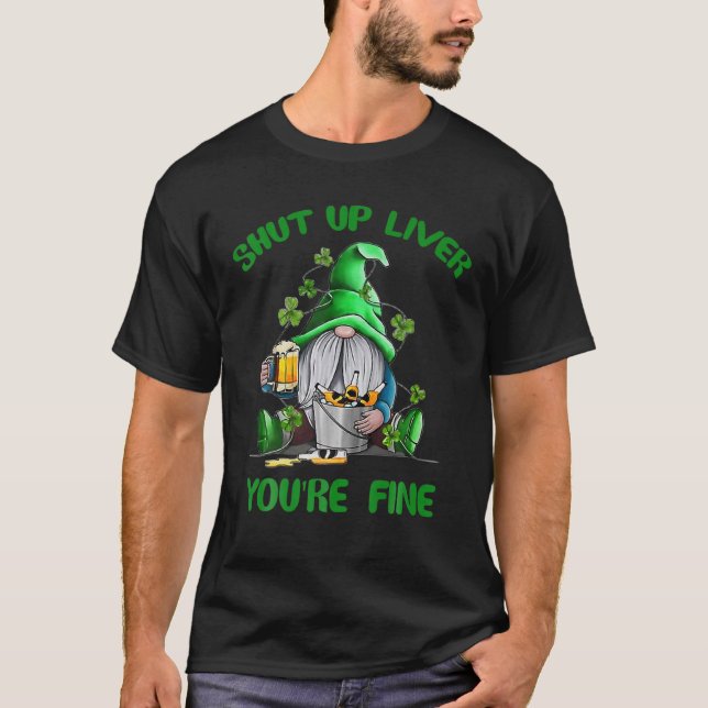 Camiseta Saint Patrick está calado fígado você é um bom gno (Frente)