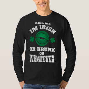 Camiseta Saint Patrick Me Kiss I M Irish Shamrock Green Bee