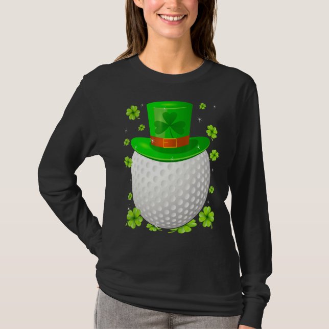 Camiseta Saint Patrick S Day Irish Golf Hat Shamrock Esport (Frente)