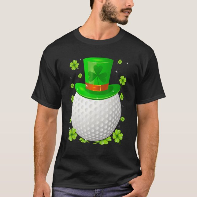 Camiseta Saint Patrick S Day Irish Golf Hat Shamrock Esport (Frente)