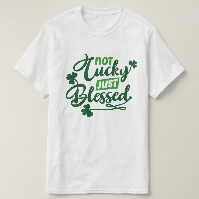 Camiseta Saint Patrick's Day Blessed Christian Graphic Tee (Frente do Design)