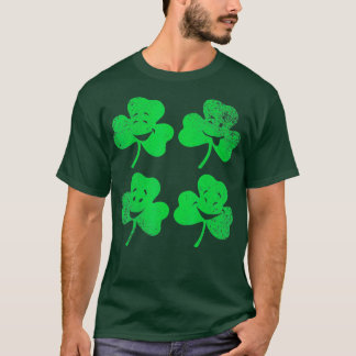 Camiseta Saint Patricks Day Clover Four Leaf Shamrock Lucky