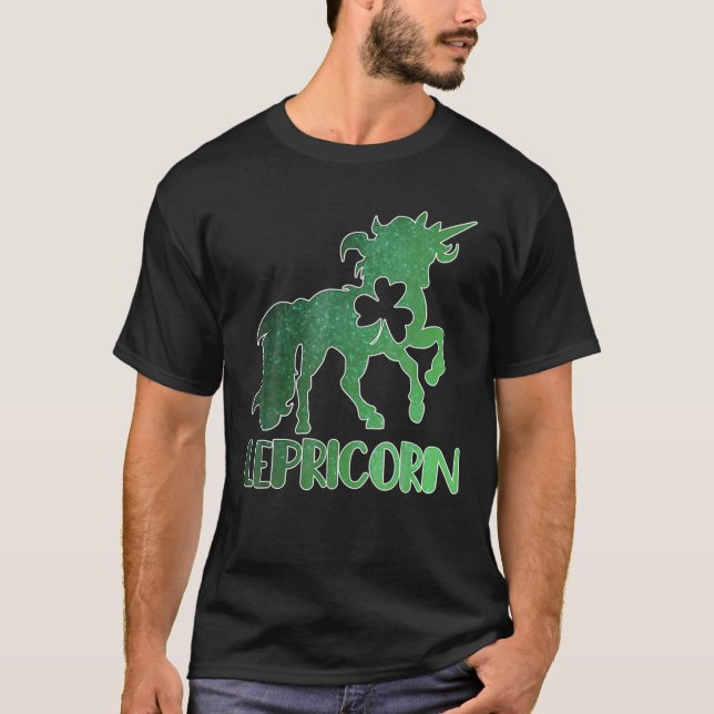 Camiseta Saint Patricks Day Girls Unicorn Graphic Shamrock (Frente)