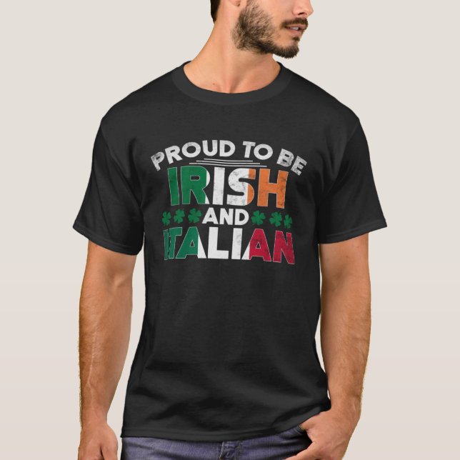 Camiseta Saint Patrick's Day Irish Italian St Paddy's Day   (Frente)