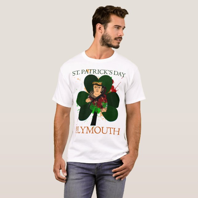 Camiseta Saint Patrick's Day Plymouth Tee (Frente Completa)