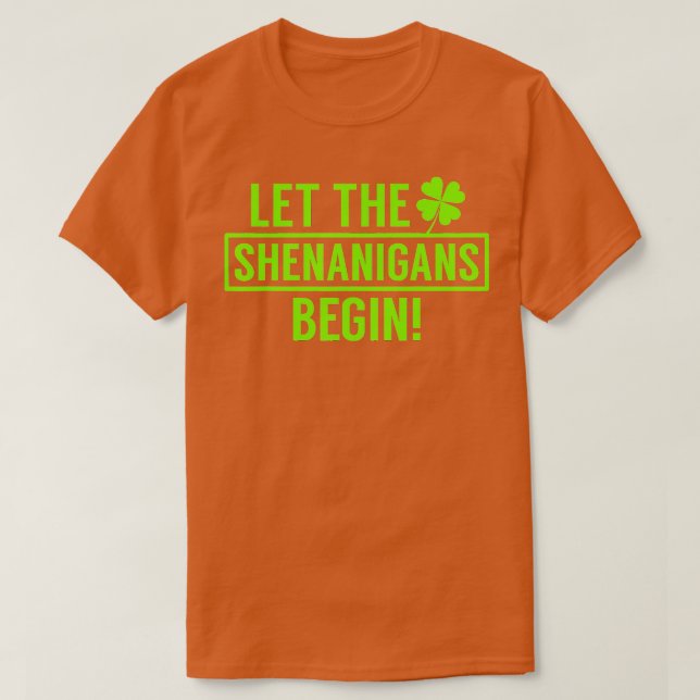Camiseta Saint Patricks Shenanigan (Frente do Design)