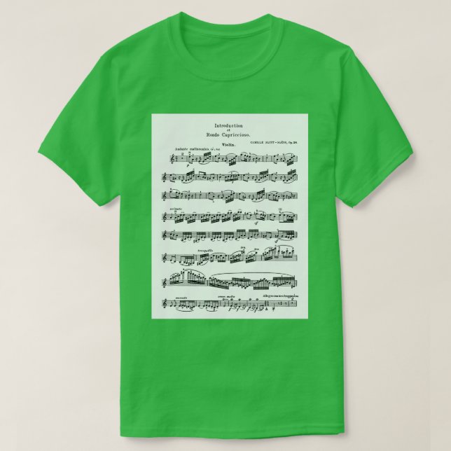 Camiseta Saint Saens Introduction and Rondo Capriccioso (Frente do Design)