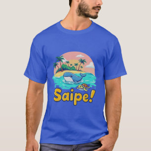 Camiseta Saipe Tonga Ilha do Pacífico fora da rede baleia t