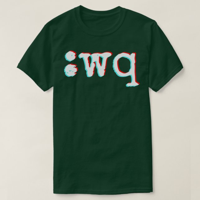 Camiseta Sair do vim wq Sign pro programadores ponta Funny (Frente do Design)