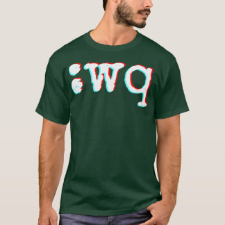 Camiseta Sair do vim wq Sign pro programadores ponta Funny