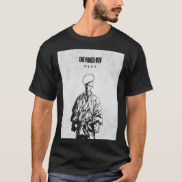 Camiseta Saitama Manga Style Monochrome Poster