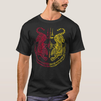 Camiseta Sak Yant Thai Tatot Twin Tiger Muay Thail Mágico