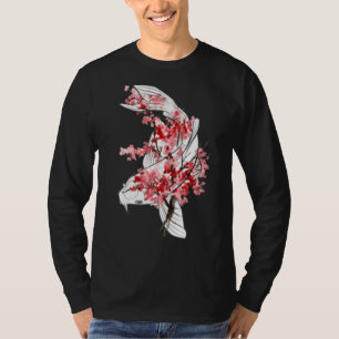 Camiseta Sakuara Koi Carp Nishikigoi Fish Art Japonês