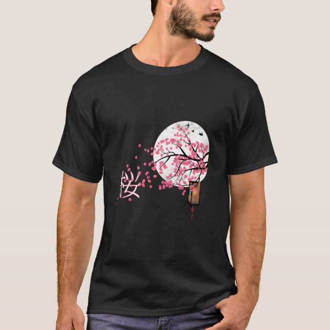 Camiseta Sakura Æ¡Œ Cherry Blossom Japanese Al Flower (Frente)