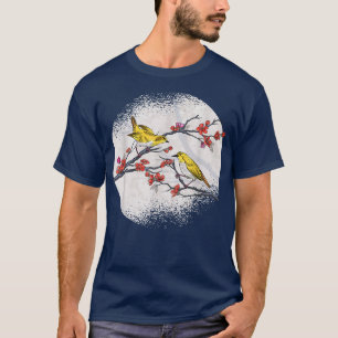 Camiseta Sakura Bird Amante de os animais Birdwatch Cherry 