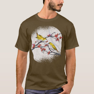 Camiseta Sakura Bird Amante de os animais Birdwatch Cherry