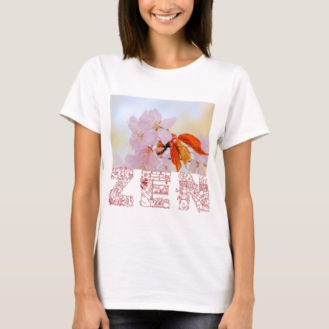 Camiseta Sakura - cereja japonesa floresce (Frente)