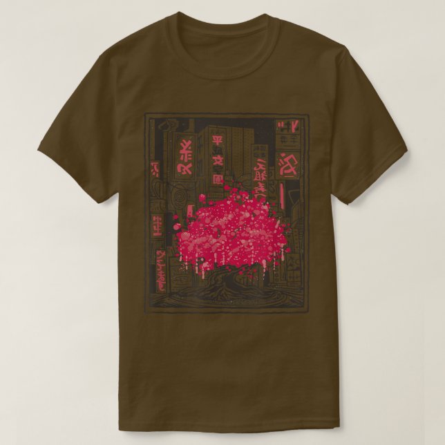 Camiseta Sakura Cherry Blossom Árvore japonesa Nação (Frente do Design)
