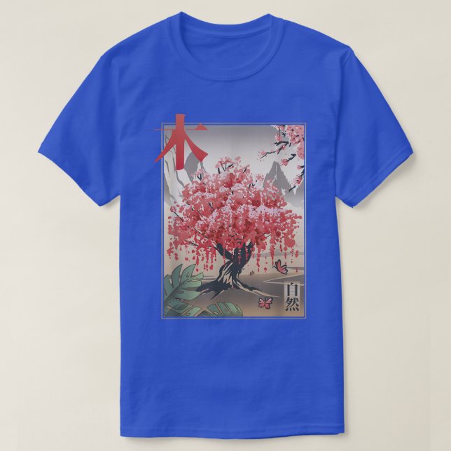 Camiseta Sakura Cherry Blossom Tree Japanese art nature  (Frente do Design)