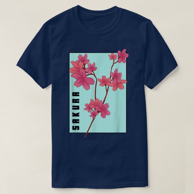 Camiseta Sakura Cherry Blossoms Primavera japonês (Frente do Design)