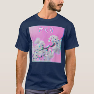Camiseta Sakura com relíquia de Vaporwave anestésica japone