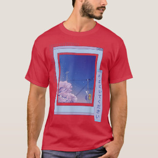 Camiseta Sakura Cute Anime Vaporwave Japonês Night City T-