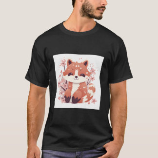 Camiseta Sakura e Pandas Vermelhos Elevam Seu Estilo