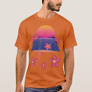 Camiseta Sakura Flower Blossom 90s Vaporwave Sunset Cherry 