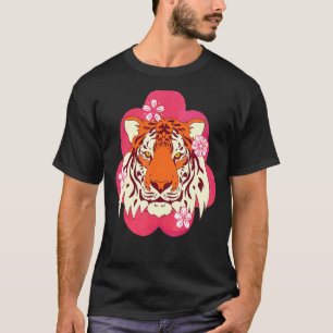 Camiseta Sakura Gato Selvagem Predador Cerejeira Asiática