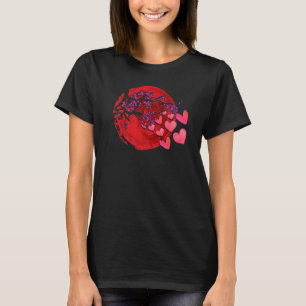Camiseta Sakura Heart Cherry Blossom Árvore Japão Natureza 