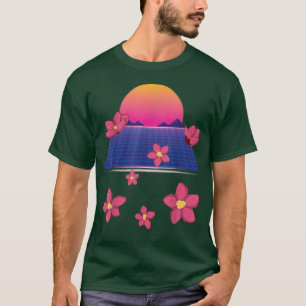 Camiseta Sakura Japan Flower Blossom Vaporwave Sunset Cherr