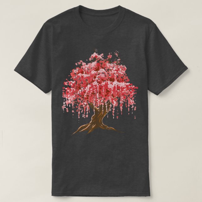 Camiseta Sakura Japonês Cherry Blossom Tree Nature Graphic (Frente do Design)