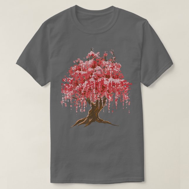 Camiseta Sakura Japonês Cherry Blossom Tree Nature Graphic (Frente do Design)