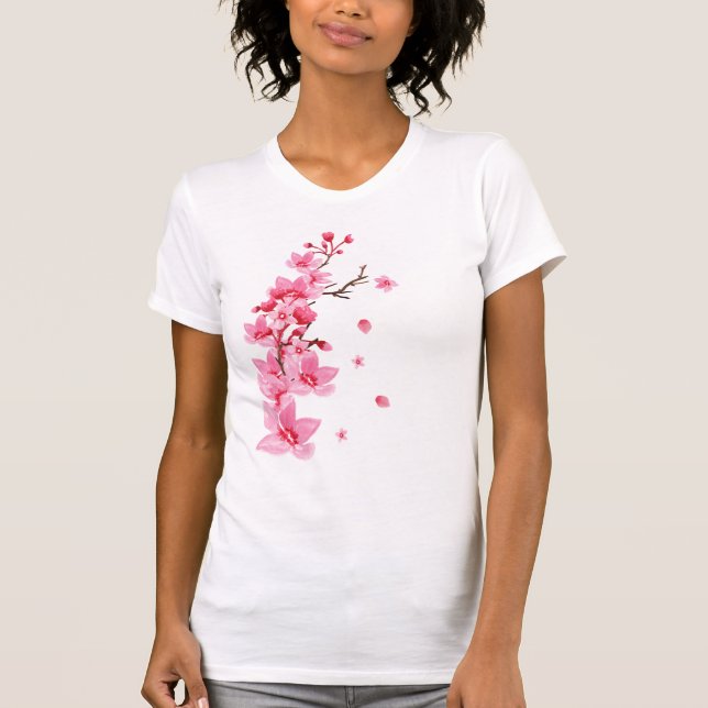 Camiseta Sakura Japonês Cherry Tree Blossoms (Frente)