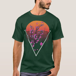 Camiseta Sakura Japonês Flor Retro Sunset Vaporwave Cher