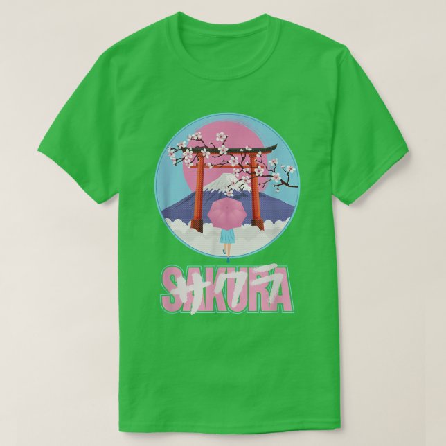 Camiseta Sakura Kawaii Anime Manga Cute Paródia Japonesa (Frente do Design)