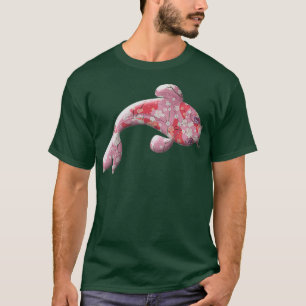 Camiseta Sakura Koi - Flor de Flor Japonês de Cereja
