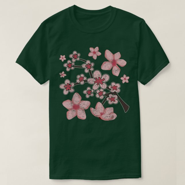 Camiseta Sakura Lover Japonês Flor Rosa Bonito Cherry Bl (Frente do Design)
