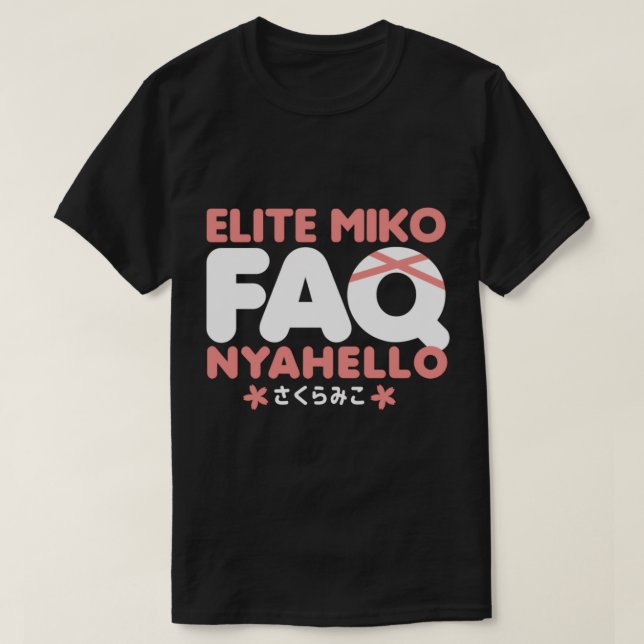 Camiseta Sakura Miko Hololive Elite Miko (Frente do Design)
