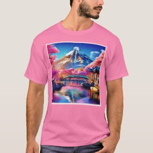 Camiseta Sakura Mountain: Cena de Primavera