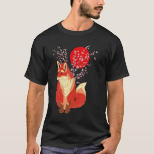 Camiseta Sakura Nature Forest Animal Chersom Fox