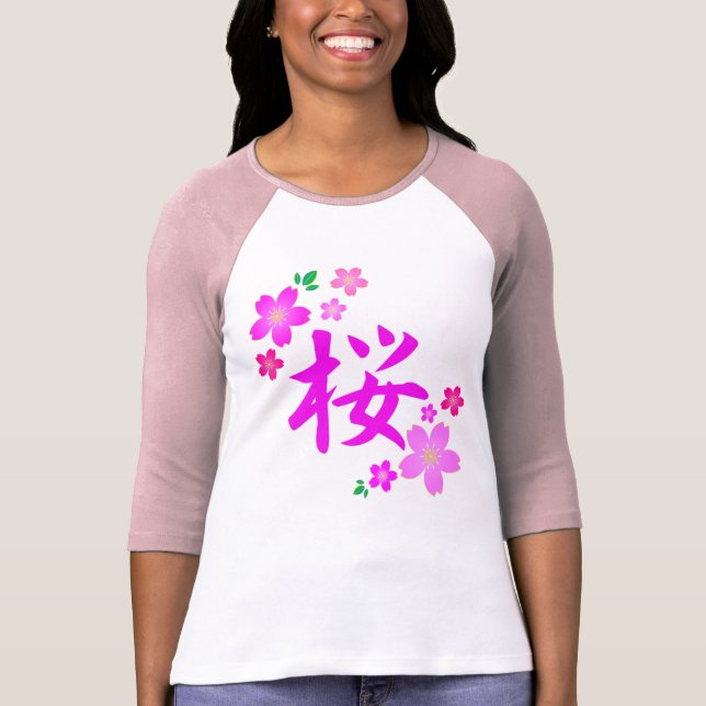 Camiseta Sakura no japonês (Frente)