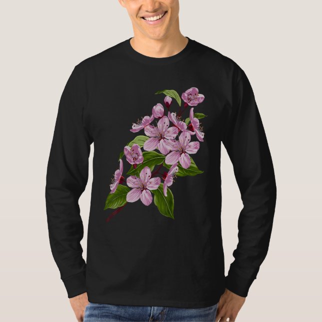 Camiseta Sakura Spring Flowers Cherry Blossom Tree Japanese (Frente)