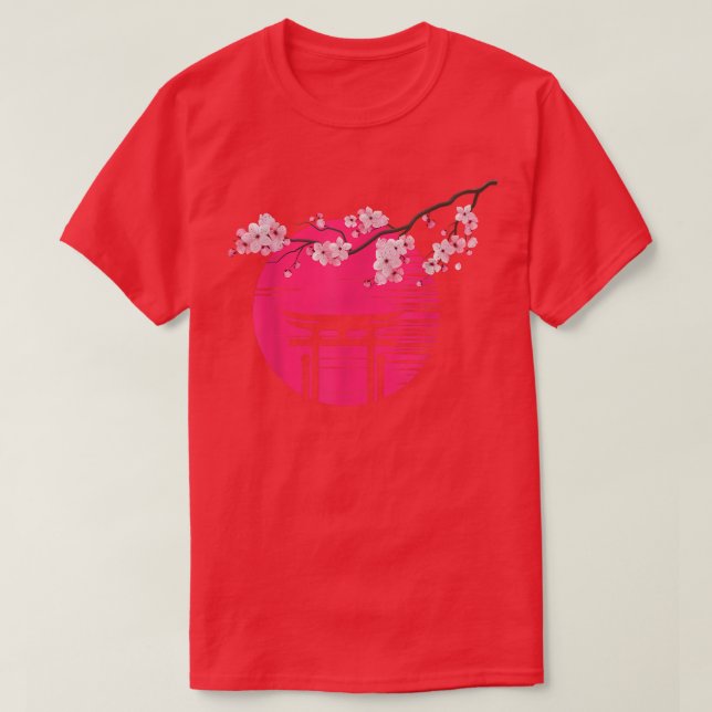 Camiseta Sakura Spring Flowers Cherry Blossom Tree Japonês (Frente do Design)