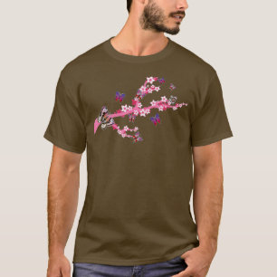Camiseta Sakura Tree Cherry Blossom Nature Insetos Bonito