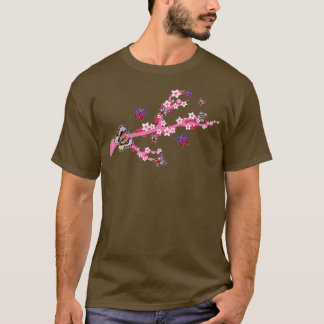 Camiseta Sakura Tree Cherry Blossom Nature Insetos Bonito