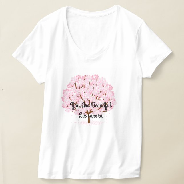 Camiseta Sakura Tree in Cheio Bloom - Elegante Primavera De (Postura )
