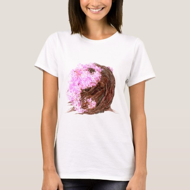 Camiseta Sakura Yin Yang (Frente)