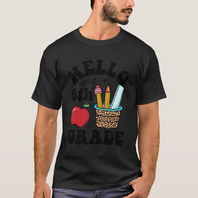 Camiseta Sala De Aula De Lápis Leopard Da Ala 6 (Frente)