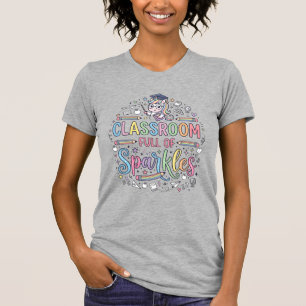 Camiseta Sala de Aula de Unicórnio Cheia de Brilhos Merch O